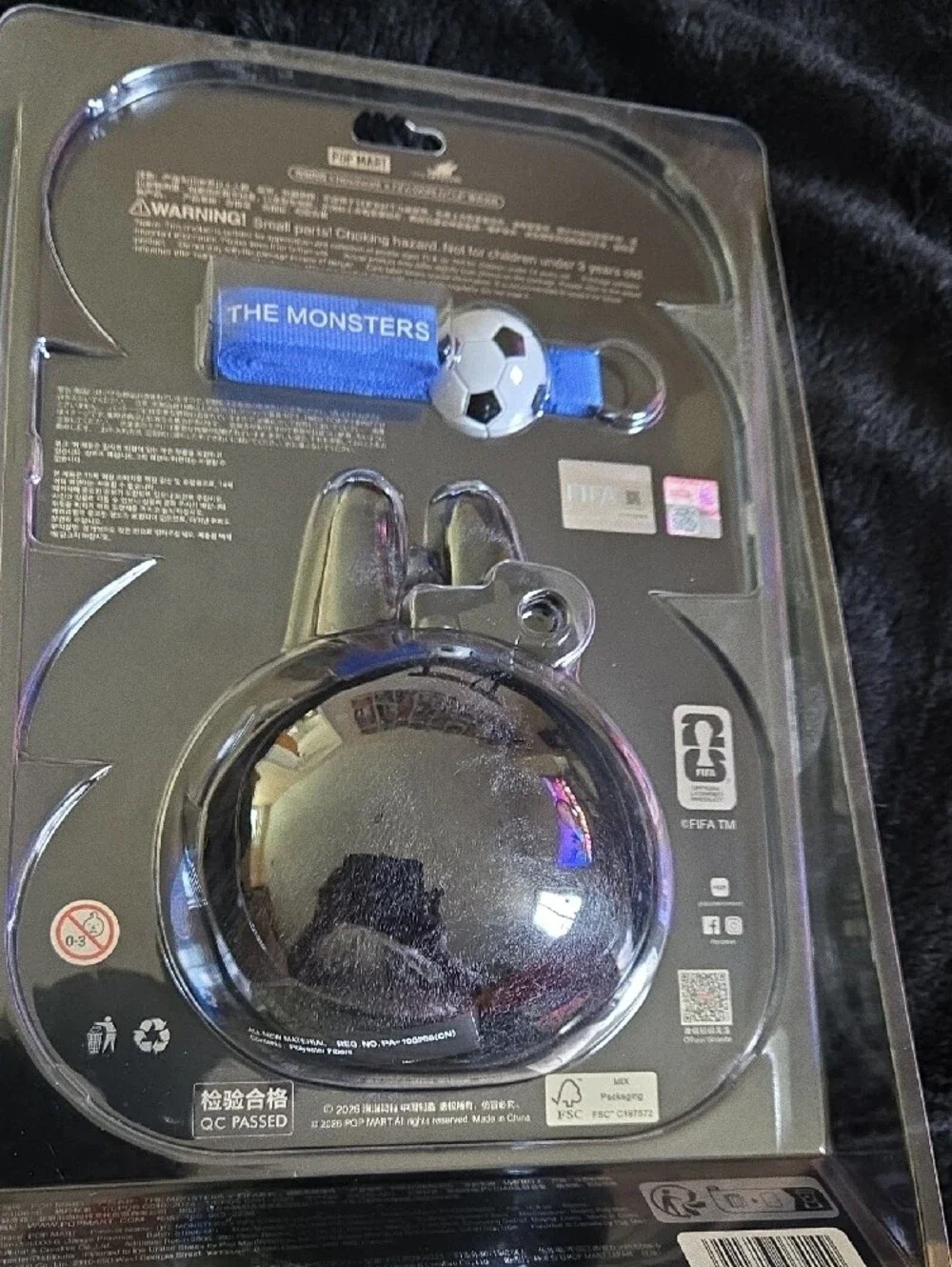 The Monsters FIFA World Cup 26 Bunny Figure - Black & Blue